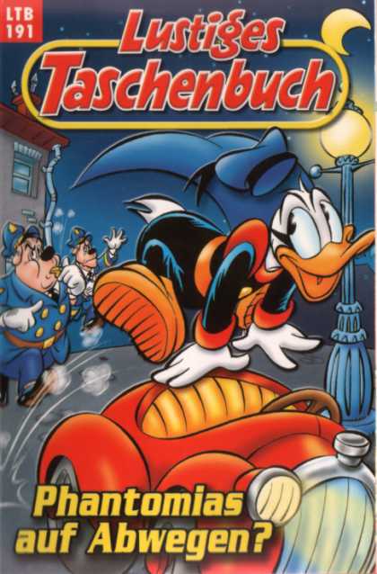 Donald - Duck - Red Car - Moon - Police Dog Lustiges Taschenbuch Neuauflage 191 - Donald - Duck - Red Car - Moon - Police Dog