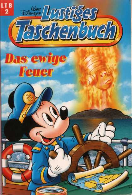 Lustiges Taschenbuch Neuauflage 2 - Mickey Mouse - Volcano Erupt - Island - Boat Captain - Map