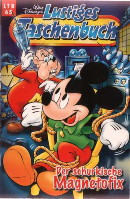 Magnetofix - Mickey Mouse - Electronic Machine - Control Dials - Tied To Chair With Ropes Lustiges Taschenbuch Neuauflage 65 - Magnetofix - Mickey Mouse - Electronic Machine - Control Dials - Tied To Chair With Ropes