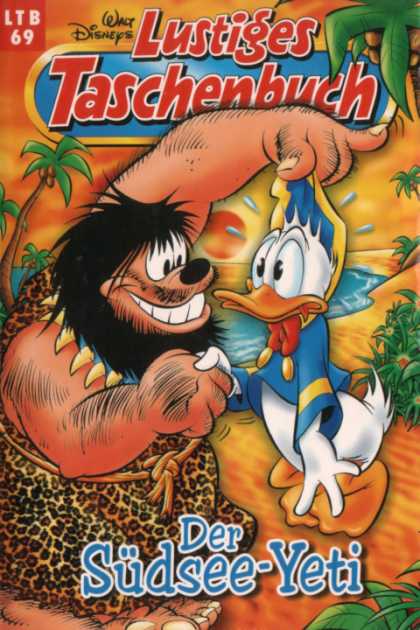 Cave Man - Donald Duck - Water - Beach - Red Sun Lustiges Taschenbuch Neuauflage 69 - Cave Man - Donald Duck - Water - Beach - Red Sun