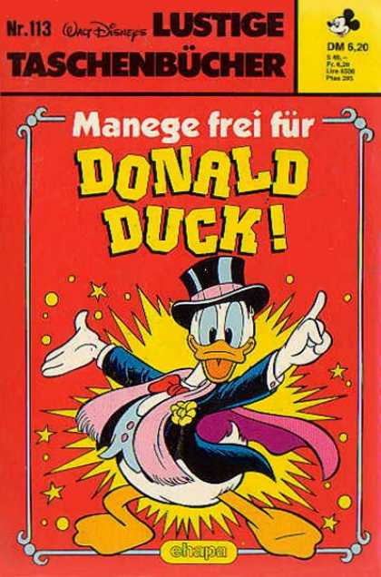 Lustiges Taschenbuch 113 - Donald Duck - Yellow Flower - Top Hat - Pink Neck Scarf - Black Suit