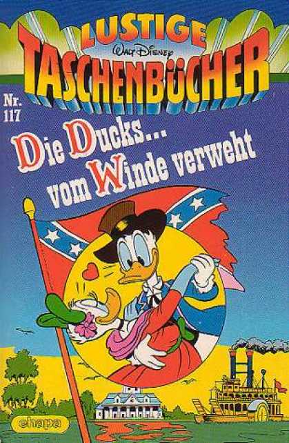 Lustiges Taschenbuch 119 - German - Die Ducks - Vom Winde Verweht - Confederate Flag - Donald Duck