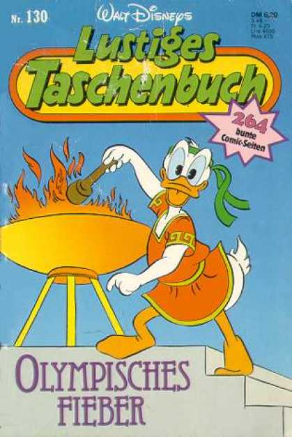 Lustiges Taschenbuch 132 - Walt Disneys - Comic Seiten - Olympisches Fieber - Gold Torch - Fire