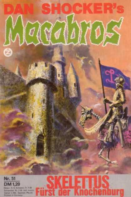 Macabros - Skelettus, Fï¿½rst der Knochenburg - Castle - Knight - Skeleton - Horse - Flag