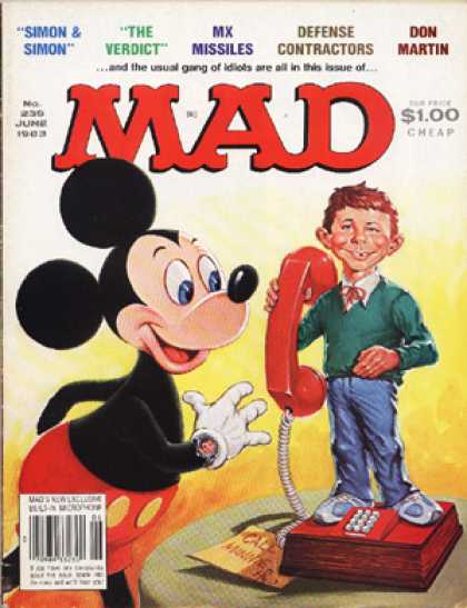 Mad 239 - Mickey Mouse - Telephone - Simon U0026 Simon - The Verdict - Mx Missles