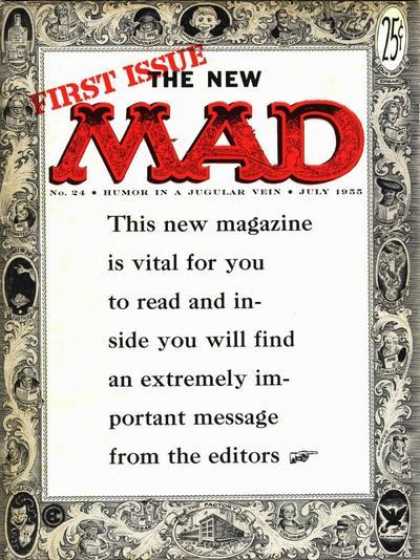 Mad 24 - First Issue - Magazine - Vital - Message - Editors - Harvey Kurtzman