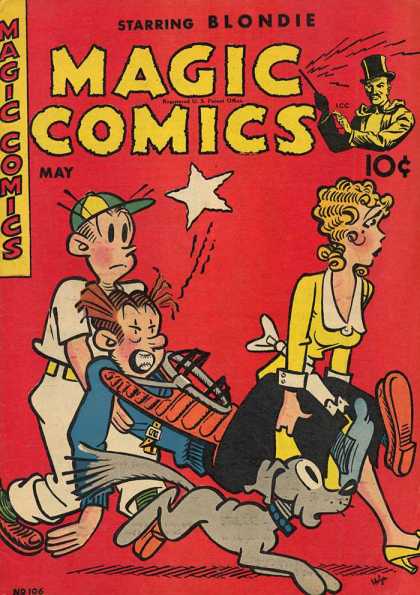 Magic Comics 106 - Dagwood - Blondie - Baseball - Catcher - Dog