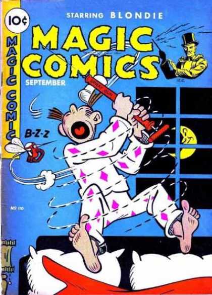 Magic Comics 110 - Blondie - Bed - Window - Moon - Pajamas