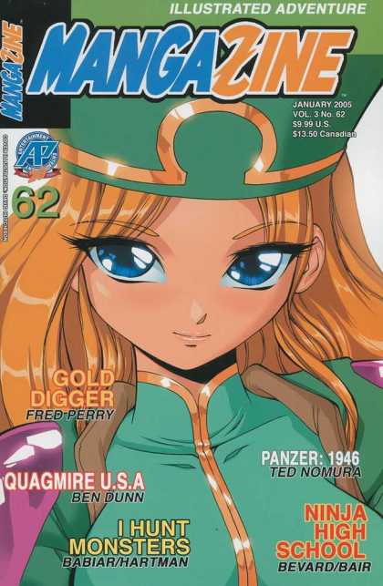 Mangazine 3 62 - Gold Digger - Girl - Ninja High School - Panzer - Hunt Monsters