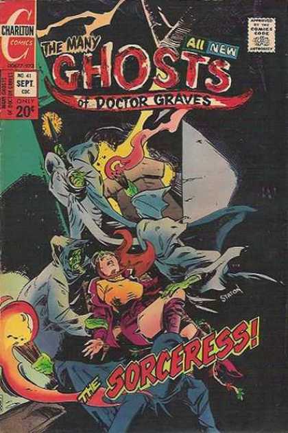 Many Ghosts of Dr. Graves 41 - Kidnap - Red Hair - Sorceress - Green Ghosts - Scared Girl - Joe Staton