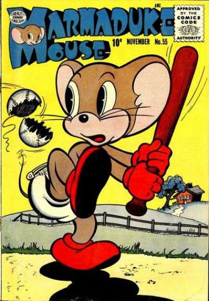 Marmaduke Mouse 55 - Approved By The Comics Code - Mouse - Ball - Fence - House