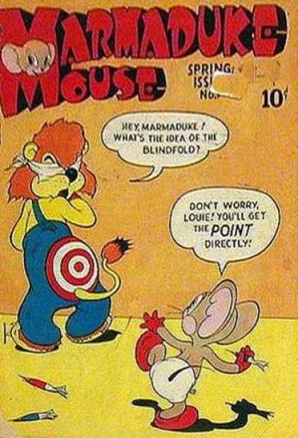 Marmaduke Mouse 9 - Lion - Blindfold - Target - Louie - Aim