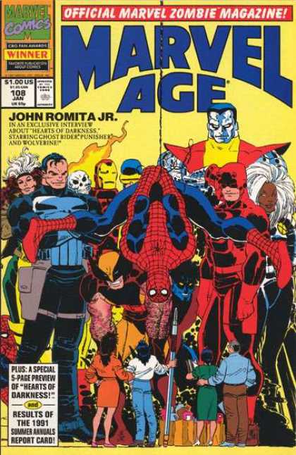 Marvel Age 108 - John Romita Jr - Interview - Hearts Of Darkness - Daredevil - Spiderman - John Romita
