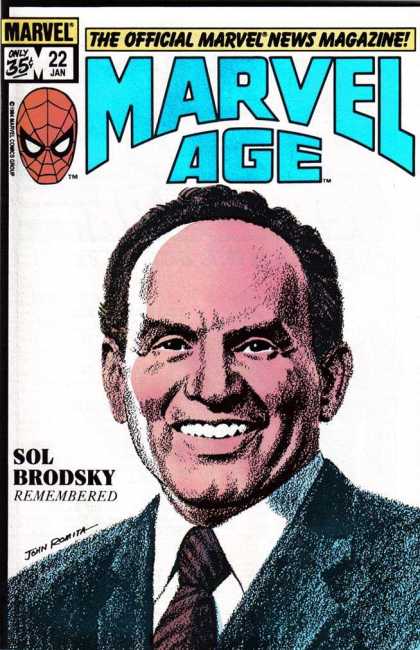 Marvel Age 22 - Spiderman - The Official Marvel News Magazine - Sol Brodsky - John Ronita - Marvel