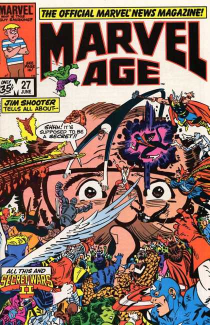 Marvel Age 27 - June 27 - Jim Shooter - Hulk - Human Torch - Superheroes