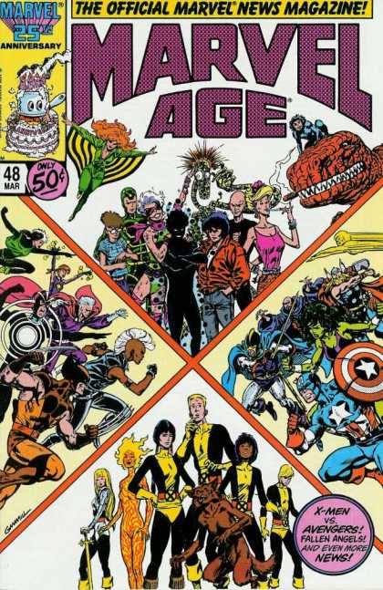 Marvel Age 48 - X-men - Avengers - Fallen Angel - T-rex - Wolverine - Kerry Gammill