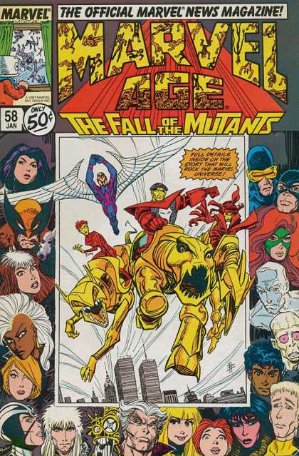 Marvel Age 58 - Mutants - Wolverine - Archangel - Cyclops - Iceman