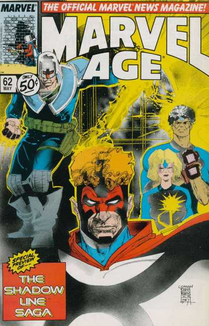 Marvel Age 62 - Marvel News - Shadow Line Saga - Super Heros - News Magazine - Many Heroes