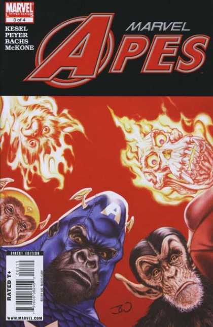 Marvel Apes 3 - Kesler Peyer Bachs - Ape - Skull - Blue Costum - Mckone