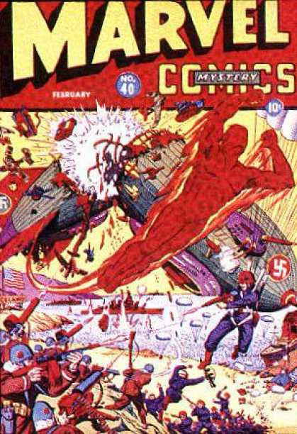 Marvel Comics 40 - Mystery - Blast - Super-hero - Soldier - Gun