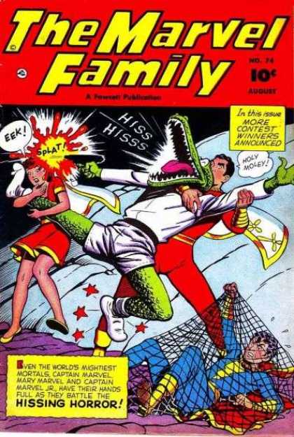 Marvel Family 74 - Hissing Horror - More Contest Winners - Eek - Splat - Alligator