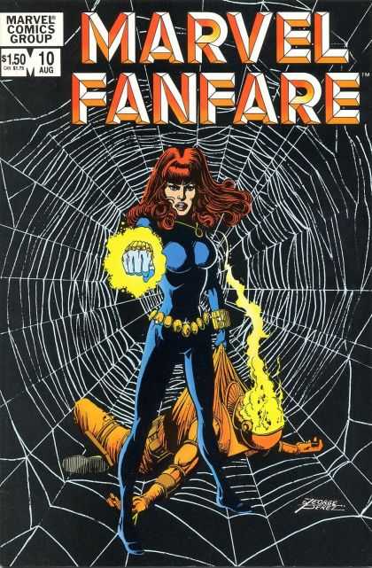 Marvel Fanfare 10 - Black Widow - Red Head - Web - Fallen - Catsuit - George Perez