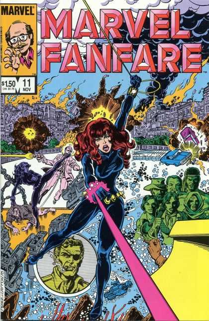 Marvel Fanfare 11 - November - Redhead - Car - Explosion - Laser - Bob Layton, George Perez