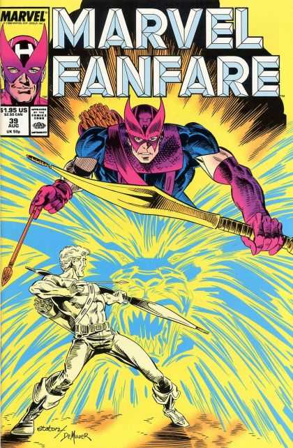 Marvel Fanfare 39 - Mask - Sword - Arrow - Gloves - Joe Staton