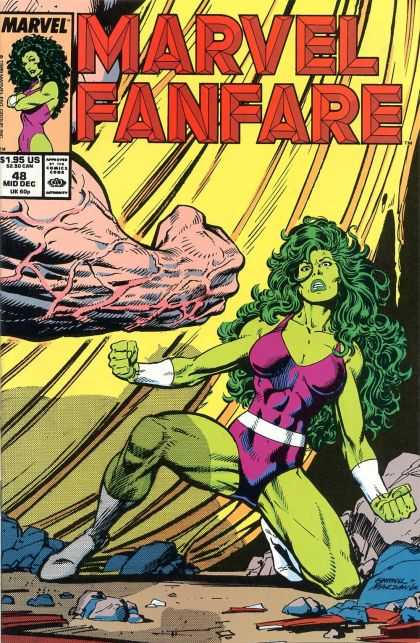 Marvel Fanfare 48 - Green Lady - Big Fist - No 48 - Marvel - Muscles - Kerry Gammill