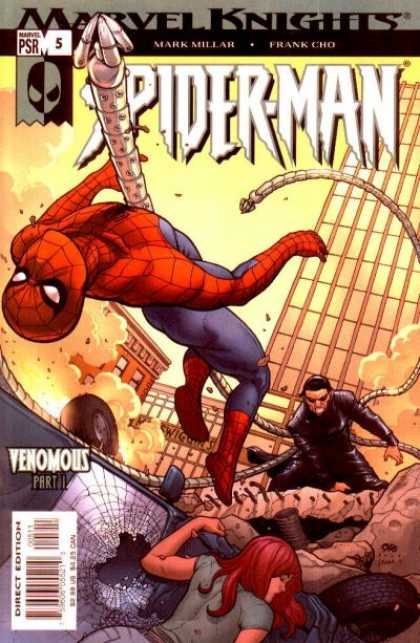 Marvel Knights Spider-Man 5 - Markel Knights - Mark Millar - Frank Cho - Venomous - Spiderman - Frank Cho, Laura Martin