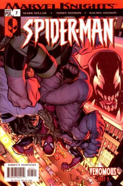 Marvel Knights Spider-Man 7 - Psr 7 - Venomous Part 3 - Upsidedown - Fight - City Street - Laura Martin, Terry Dodson