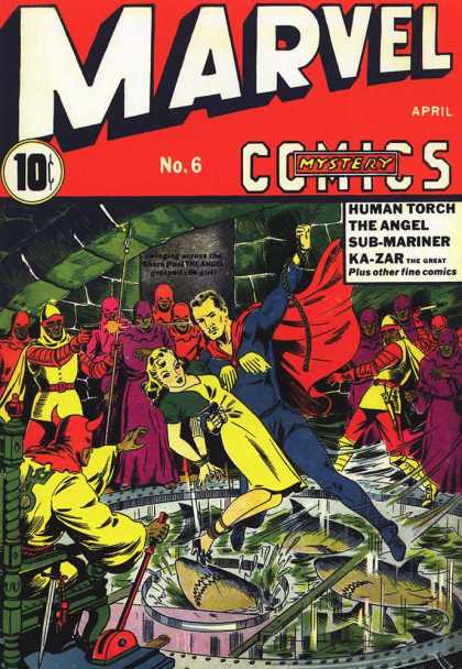 Marvel - Marvel Comics - Human Torch - The Angel - Sub-mariner Marvel Mystery Comics 6 - Marvel - Marvel Comics - Human Torch - The Angel - Sub-mariner