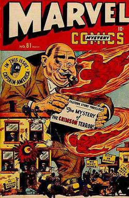 Marvel Mystery Comics 81 - In This Issure - Captain America - Crimson Terror - Human Torch - Fire