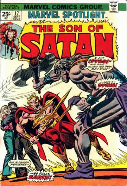 Marvel Spotlight 17 - September - Son Of Satan - Weapon - Trident - Speech Bubbles