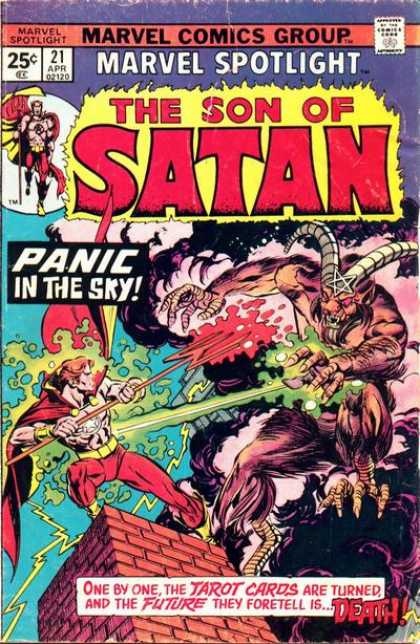 Marvel Spotlight 21 - Marvel Comics - Panic In The Sky - The Son Of Satan - Marvel Spotlight - Son Of Satan