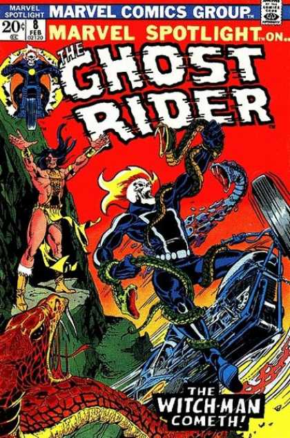 Marvel Spotlight 8 - 20c - 8 Feb 02120 - Marvel Comics Group - The Ghost Rider - The Witchman Cometh - Frank Miller, Mike Ploog