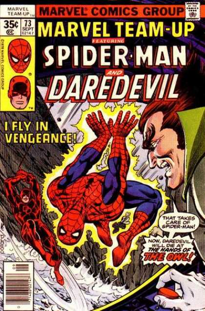 Marvel Team-Up 73 - Spiderman - Daredevil - Electricity - The Owl - Evil - Bob McLeod