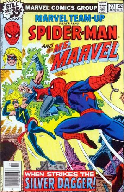 Marvel Team-Up 77 - January - Blonde - Spider-man - Woman - Superhero - John Romita