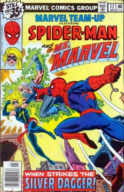 Marvel Team-Up 77 - January - Blonde - Spider-man - Woman - Superhero - John Romita