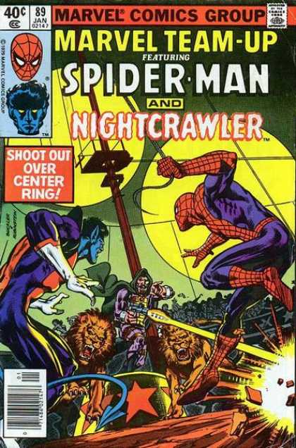 Marvel Team-Up 89 - Spider Man - Nightcrawler - Marvel Team Up - Shoot Out - Center Ring - Josef Rubinstein, Richard Buckler