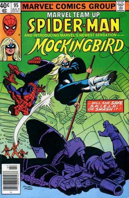 Marvel Team-Up 95 - 95 - Spiderman - Mockingbird - Pole - Gun - Bob McLeod, Frank Miller