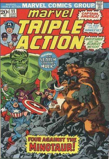 Marvel Triple Action 11 - Hulk - Captain America - Quicksilver - Hawkeye - Scarlet Witch - Jack Kirby