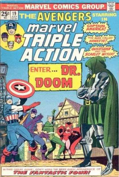 Marvel Triple Action 19 - No 19 - July - Dr Doom - Fantastic Four - Captain America - Jack Kirby