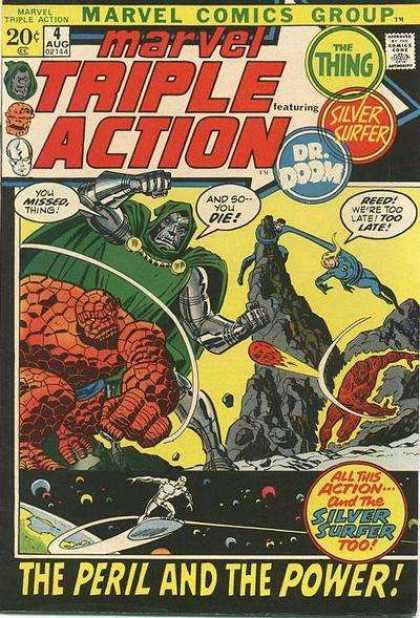 Marvel Triple Action 4 - Fantastic Four - Elastic - The Thing - Invisible Woman - Human Torch