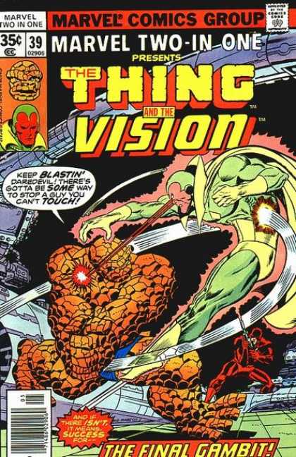 Marvel Two-In-One 39 - The Thing - The Vision - Daredevil - The Final Gambit - Fight