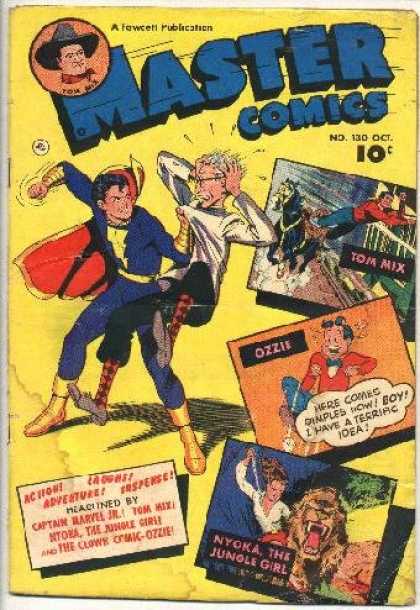 Master Comics 130 - Tom Mix Does Tricks - Jungle Adventure - Fight Evil - Laugh With Ozzie - Suspenseful