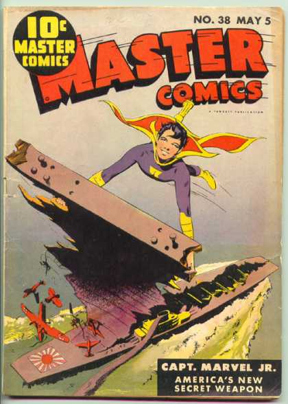 Master Comics 38 - War Boat - Battleship - Steel - Airplanes - Flying