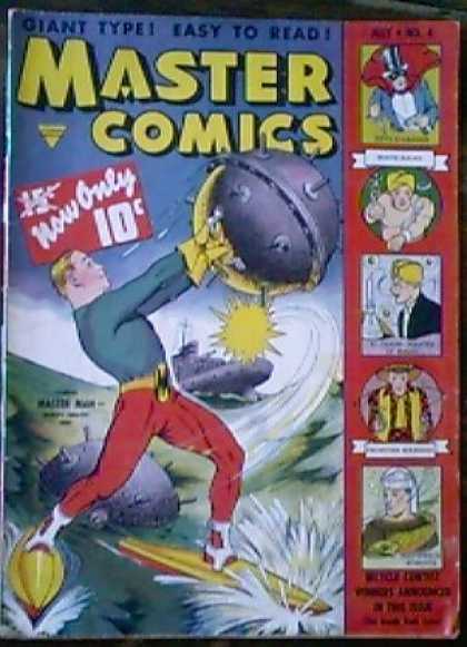 Master Comics 4 - Giant Type - Easy To Read - 10 Cents - Mines - Water