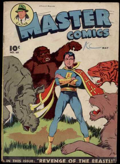 Master Comics 68 - Radar - Rhinoceros - Tiger - Gorilla - Super Hero