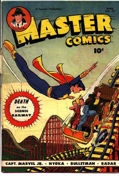 Master Comics 78 - Gold Tee - Rollar Coaster - Broken Wheel - Flying Boy - Scared Couple